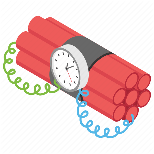 512x512 Bomb With Timer, Dynamite, Explosion, Powder Keg, Time Bomb, Time