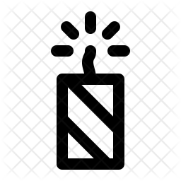 256x256 Dynamite Icon Of Line Style