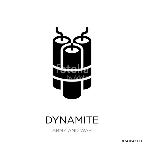 500x500 Dynamite Icon Vector On White Background, Dynamite Trendy Filled