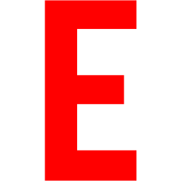 256x256 Red Letter E Icon
