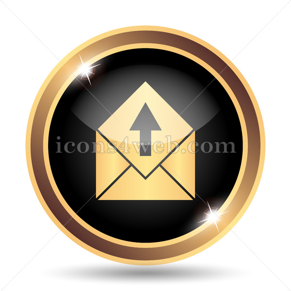 600x600 Send E Mail Gold Icon