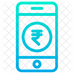 256x256 Rupees Mobile Icon Of Gradient Style
