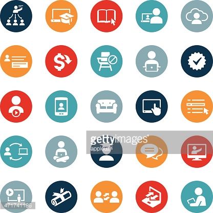 416x415 Vektorgrafik Online Education And E Learning Icons Cv Template