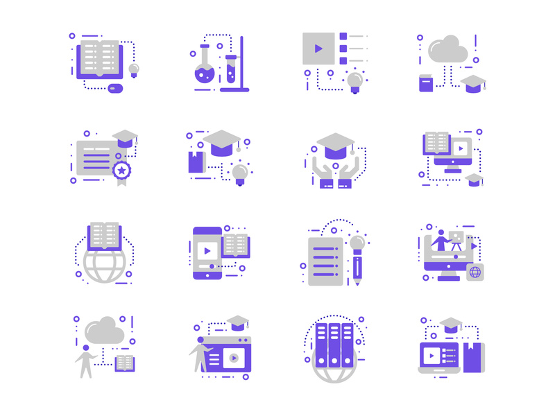 800x600 E Learning Icon Set