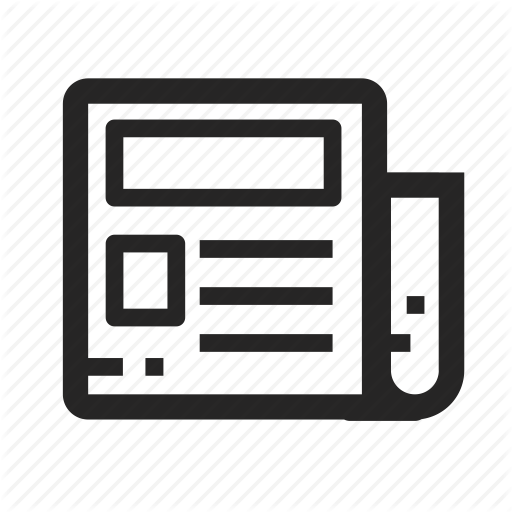 512x512 App, E Paper, Line, Mobile, News, Newspaper, Phone Icon