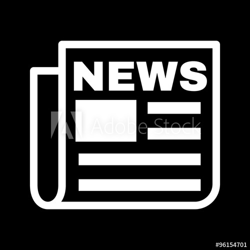 500x500 The News Icon Newspaper Symbol Flat