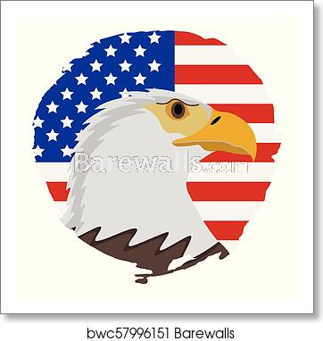 362x382 American Flag With Eagle Icon Happy Th July And Independence