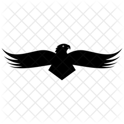 256x256 Flying Eagle Icon Of Glyph Style