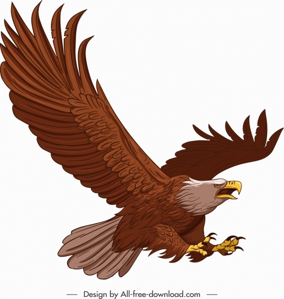 569x600 Hunting Eagle Icon Flying Gesture Straight Wings Sketch Free