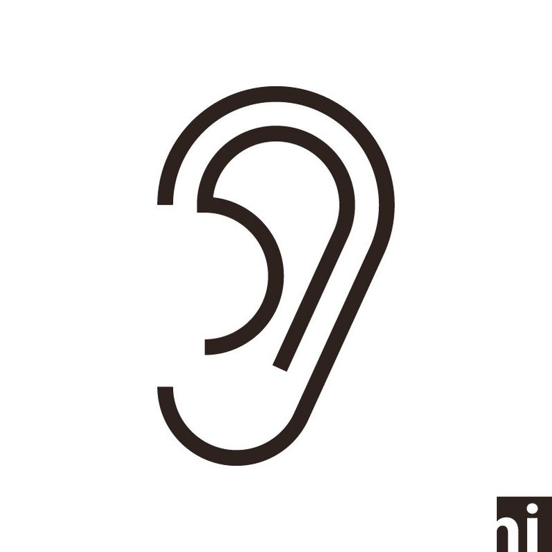 794x794 Head Ear Head Icon Ear Icon Head Vector Ear Etsy