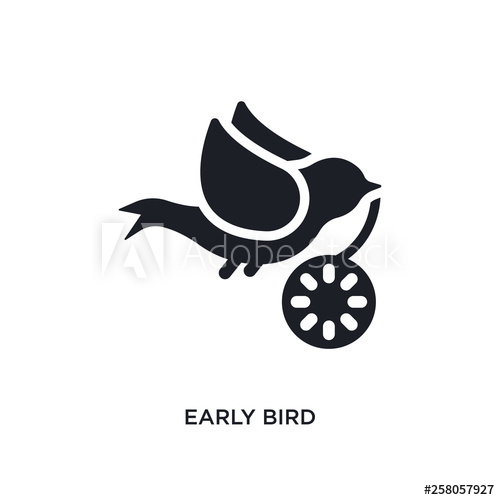 500x500 Early Bird Isolated Icon Simple Element Illustration