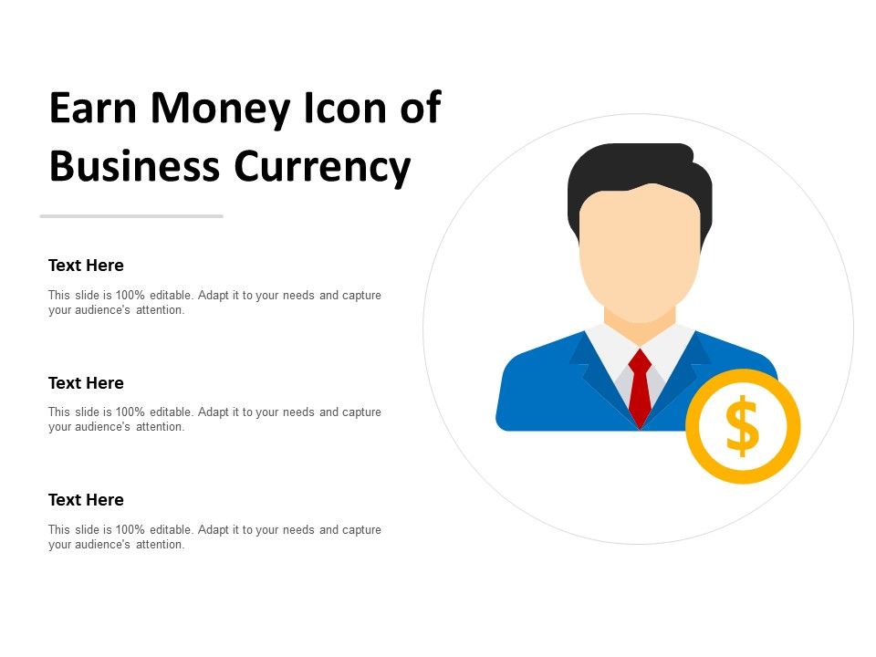 960x720 Earn Money Icon Of Business Currency Powerpoint Slide Templates