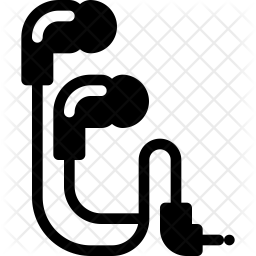 256x256 Earphone Icon Of Glyph Style