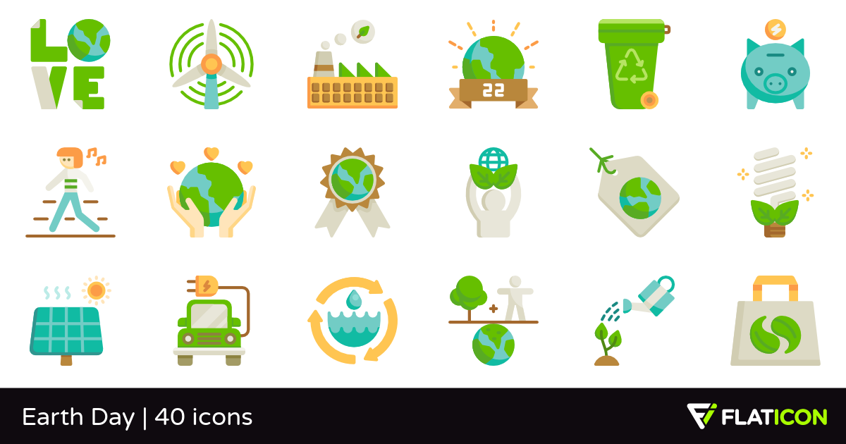 1200x630 Earth Day Free Icons