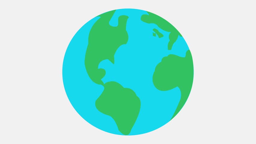 852x480 Earth Day Words And Earth Logo Icon Animation