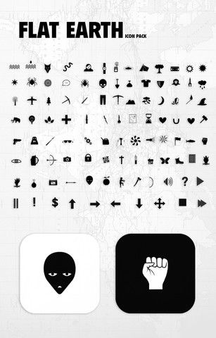 307x480 Flat Earth Icon Pack
