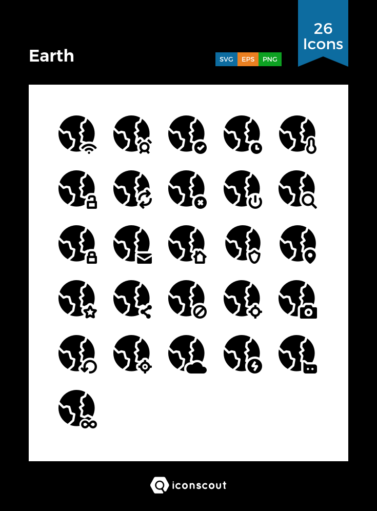 735x996 Earth Icon Pack