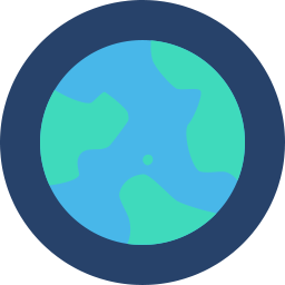 256x256 Earth Icon Flat