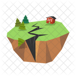 256x256 Earthquake Icon Of Flat Style