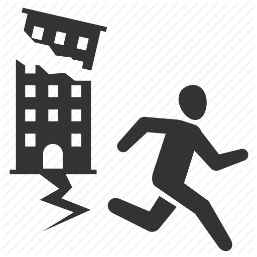 512x512 Building, Earthquake, Escape, Quake, Run, Survive Icon