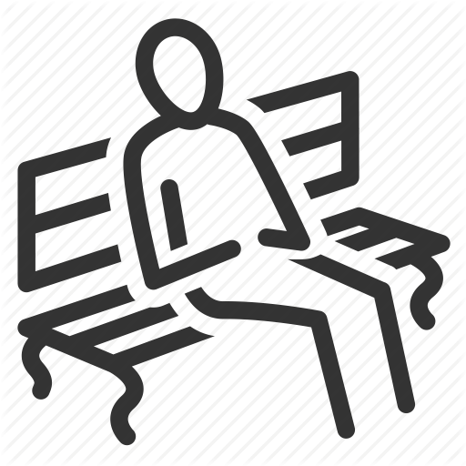 512x512 Bench, Ease, Human, Relax, Relieve, Rest, Sit Icon