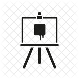 256x256 Easel Icon Of Glyph Style