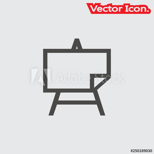 500x500 Easel Icon Isolated Sign Symbol And Flat Style For App, Web