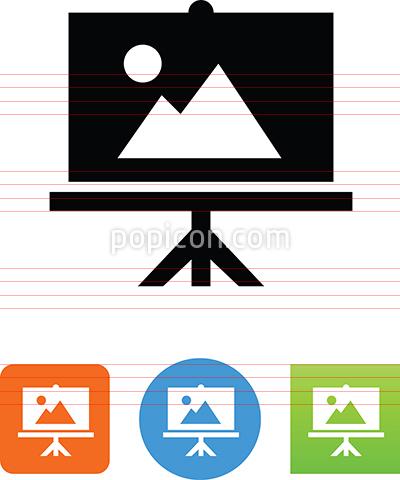 400x480 Vector Art Easel Icon