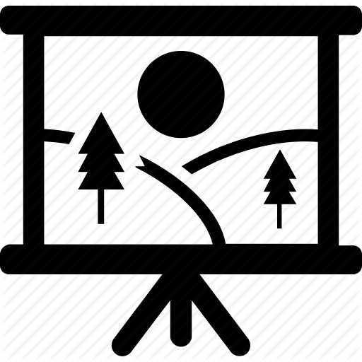 512x512 Art Canvas, Canvas Painting, Easel With Canvas, Natural Scenery