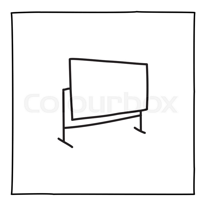 800x800 Doodle Artist Easel Icon Hand Drawn Stock Vector Colourbox