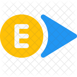 256x256 East Direction Icon Of Flat Style