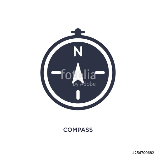 500x500 Compass Pointing North East Icon On White Background Simple