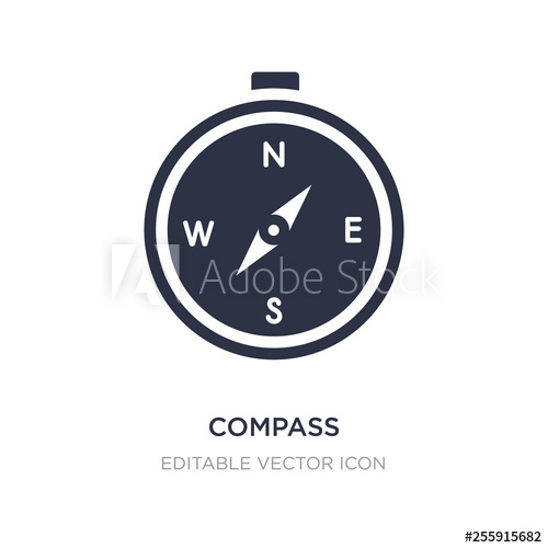 500x500 Compass Pointing South East Icon On White Background Simple