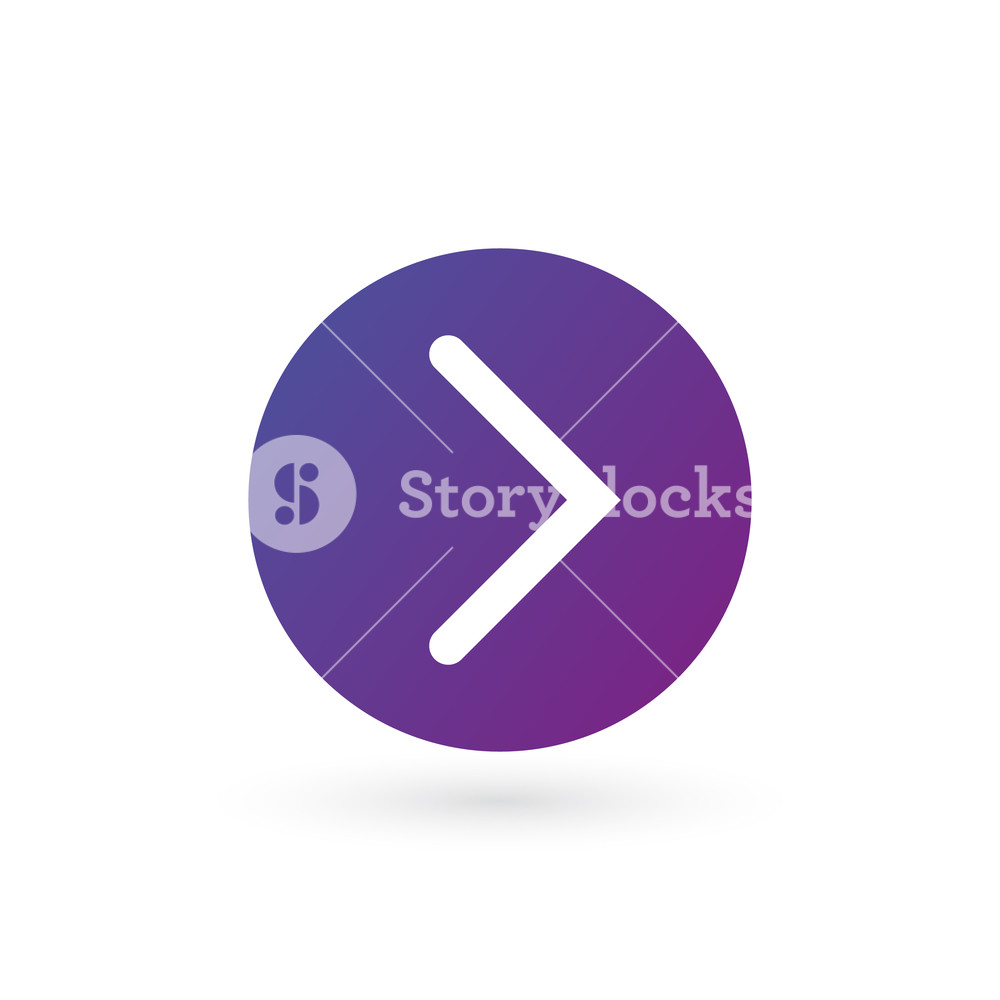 1000x1000 White Right Rounded Arrow In Purple Gradient Circle Icon Continue