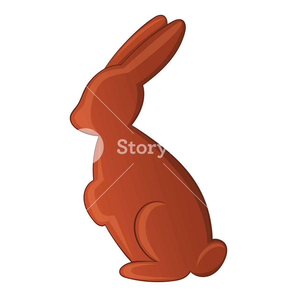 1000x1000 Chocolate Easter Bunny Icon Cartoon Illustration Of Chocolate