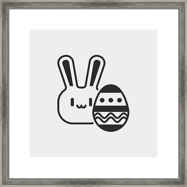 600x600 Easter Bunny Icon Framed Print