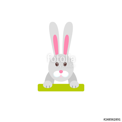 500x500 Easter Bunny Flat Icon Stock Image And Royalty Free Vector