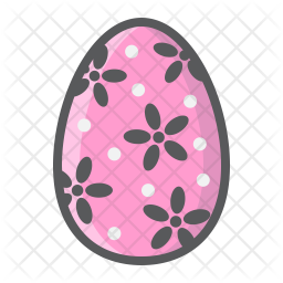 256x256 Easter Egg Icon Of Colored Outline Style