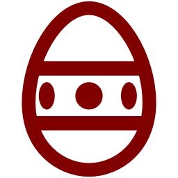 256x256 Free Maroon Easter Egg Icon