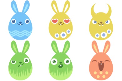 390x260 Easter Egg Bunny Iconset