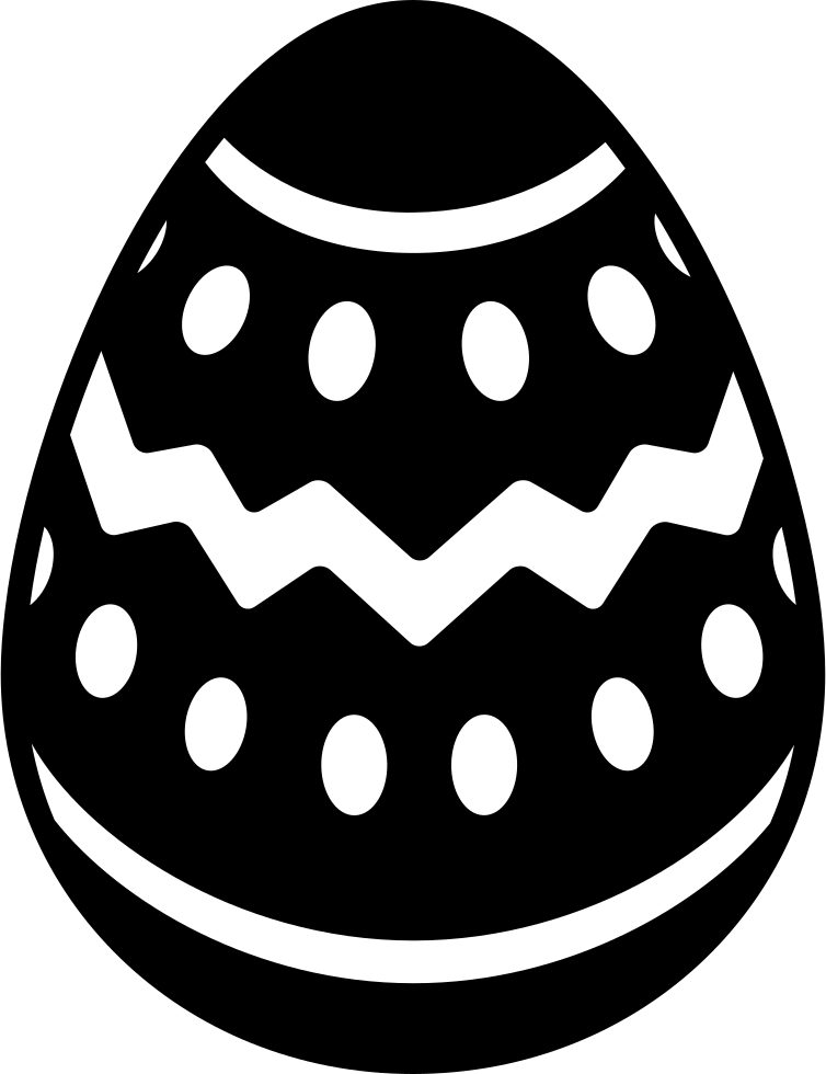 754x980 Easter Egg With Lines And Dots Decoration Png Icon Free