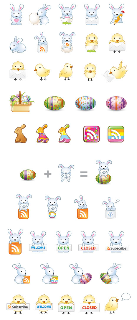 465x1080 Free Easter Icons