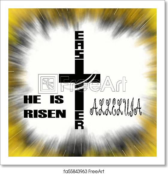 561x581 Free Art Print Of Easter Sunday He Is Risen Alleluia Easter Icon