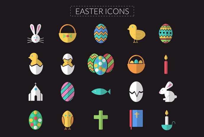 690x462 Free Vector Clipart For Easter Day Easter Icon Sets, Ornaments