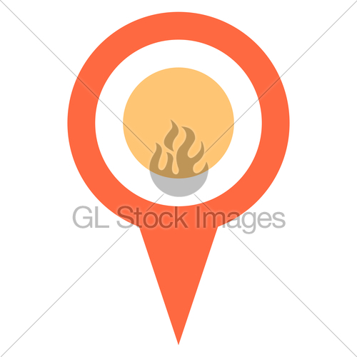 500x500 Map Pin Sign Location Icon Marker Point Button Gl Stock Images