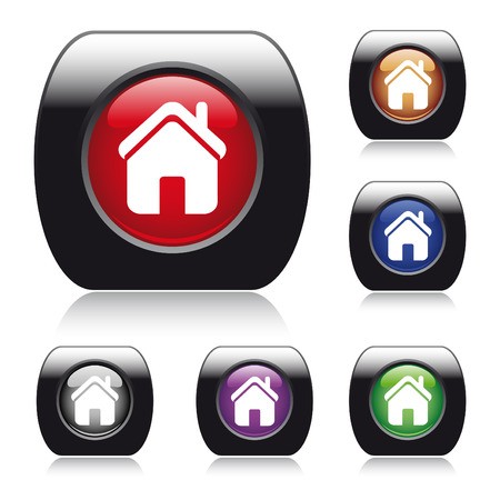 450x450 Glossy Button For Web Design With Home Icon Easy Editable Six