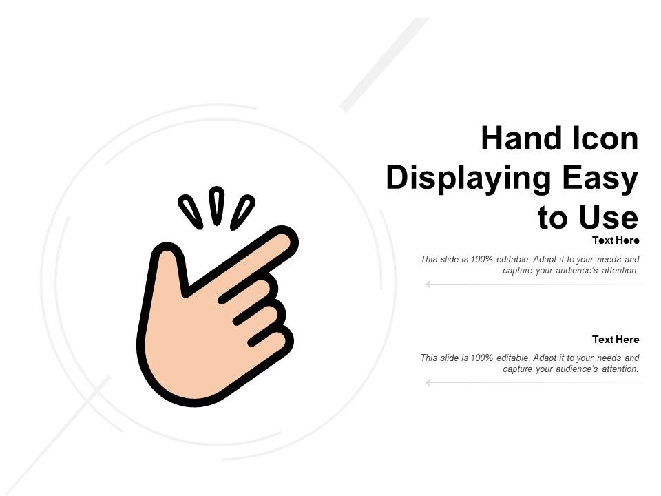 960x720 Hand Icon Displaying Easy To Use Presentation Powerpoint Images