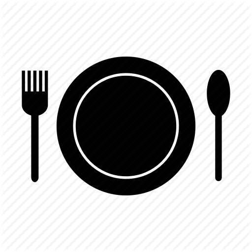 512x512 Eat, Kitchen, Knife, Meal, Plate, Restaurant, Utensil Icon