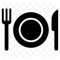 256x256 Eat Icon Of Glyph Style