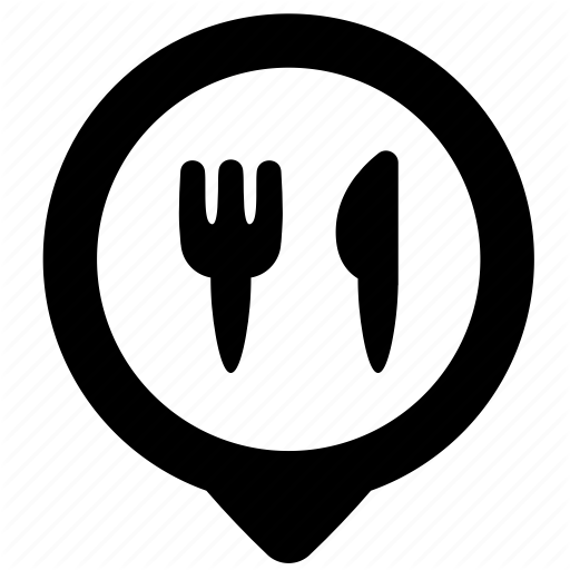 512x512 Map, Map Pin, Pin, Restaurant, Where To Eat Icon